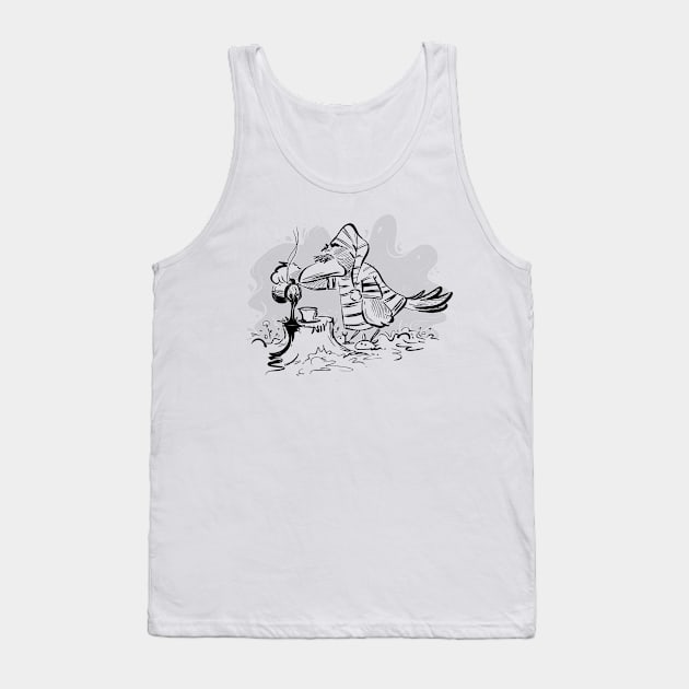 Sleepy Raven Tank Top by Jason's Doodles